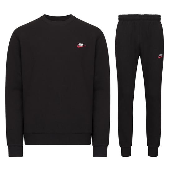 Nike Sportswear Herren Club Fleece Rundhals-Trainingsanzug Schwarz - Image 1