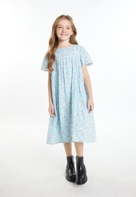 Dreimaster Kleid Mädchen (Kids) Hellblaue Blume - Image 5