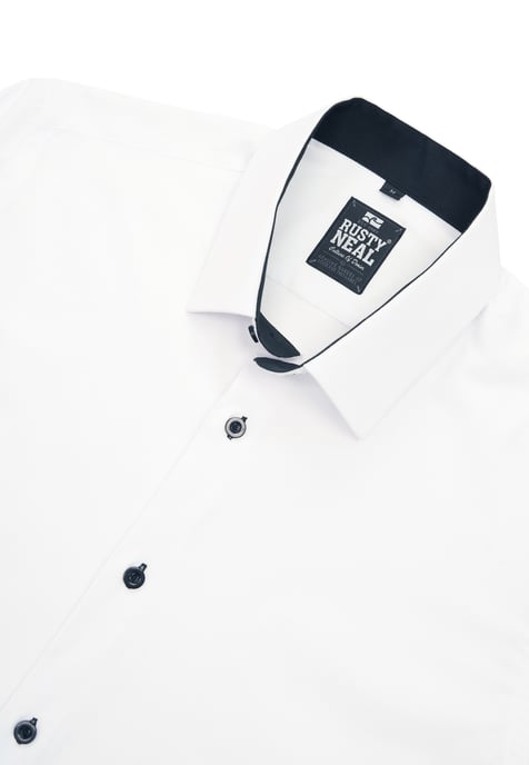 Rusty Neal Overhemd Slim Fit  Weiss - Image 3