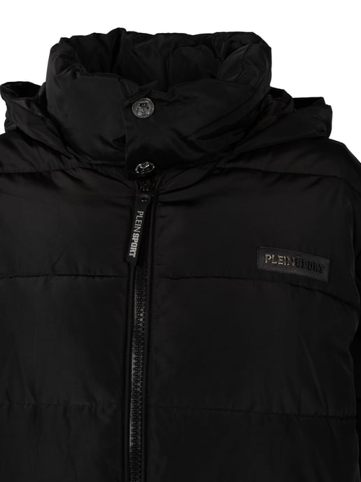 Plein Sport Fettes Rückenlogo Gepolsterte Schwarze Jacke - Image 6