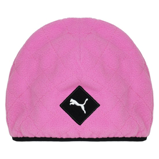 Puma Graphic Logo Pink/Black Fleece Kids Scarf Hat Set 840799 01