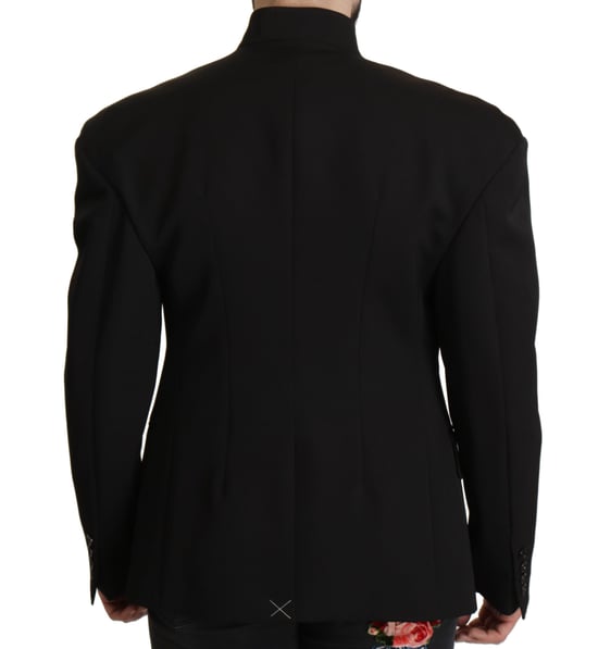 Dolce & Gabbana Schwarze Wolle Einreiher Herren Blazer - Image 2