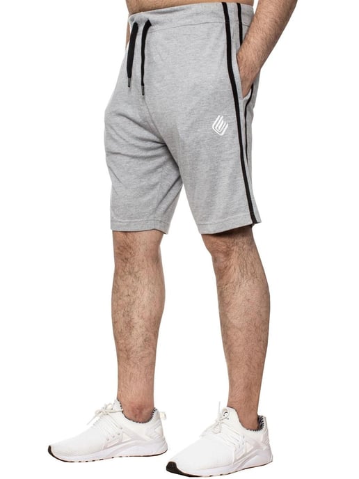 Enzo | Herren T-Shirt & Shorts Loungewear Set - Schwarz/Grau - Image 3