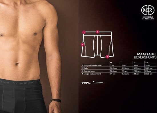 Mario Russo 6-Pack long fit Boxers  Schwarz - Image 3