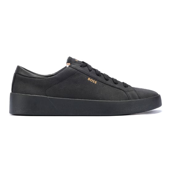 Boss Belwar Tennis Leder Herren Schwarze Turnschuhe - Image 5