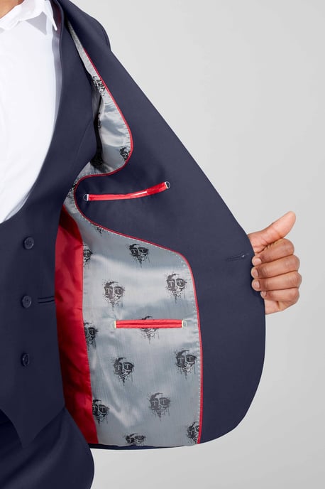 Ellroy Skinny Fit Navy Wool Jacket
