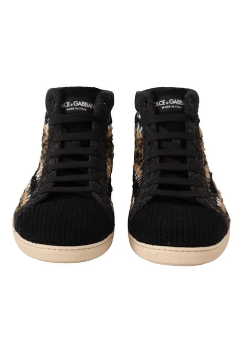 Braune High-Top-Turnschuhe - Image 4