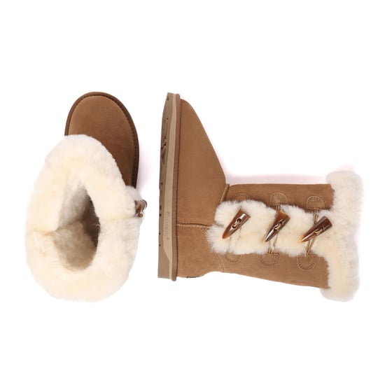 EVER AU Damenstiefel mit Hornknöpfen - Ashy - Image 3