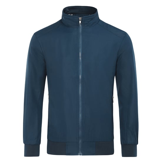 Heren Bomberjack met opstaande kraag, overgangsjack voor de herfst, casual sportjack donkerblauw - Image 3
