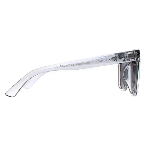 Montana Square Unisex Shiny Clear Grey Grey Polarized MP72
