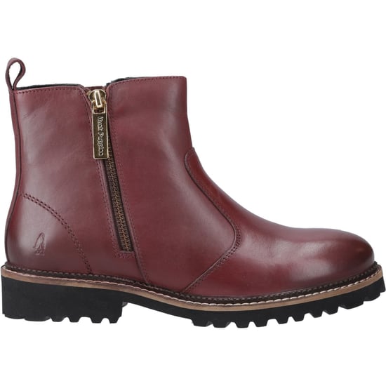 Hush Puppies Grace Zip Wildleder Damen Burgundy Stiefel - Image 5