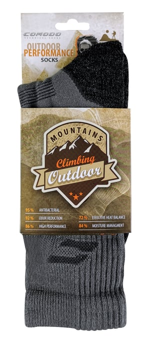 COMODO - Randonnée Trekking | Légères Respirantes en Bambou | Homme et Femme - Gris - Gris Foncé - Image 2
