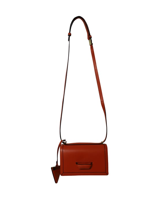 Loewe Kleine Barcelona Umhängetasche aus orangefarbenem Leder - Image 1
