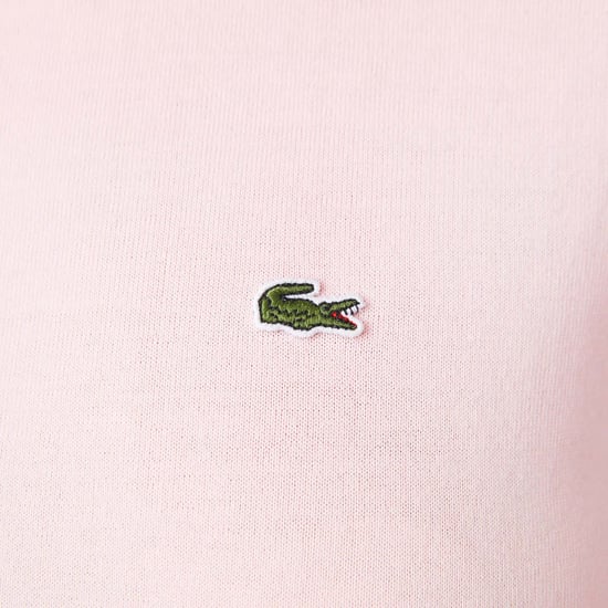 Women's Lacoste Organic Cotton Crewneck Sweatshirt in Pink - Image 4