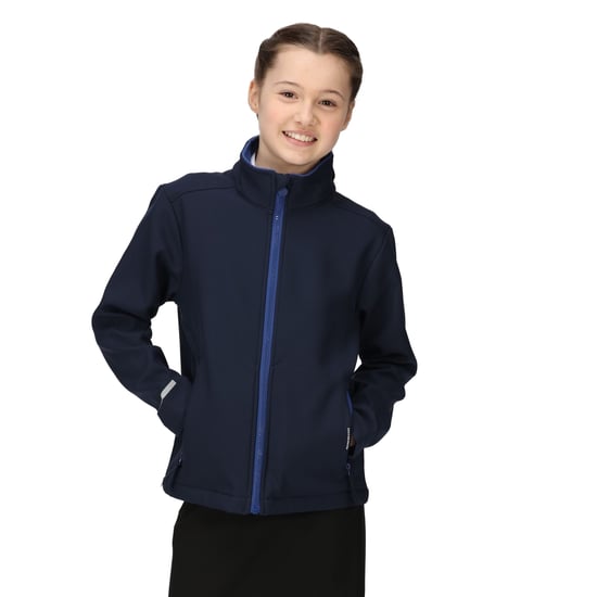 Regatta Childrens/Kids Ablaze 2 Layer Soft Shell Jacket (Navy/New Royal)