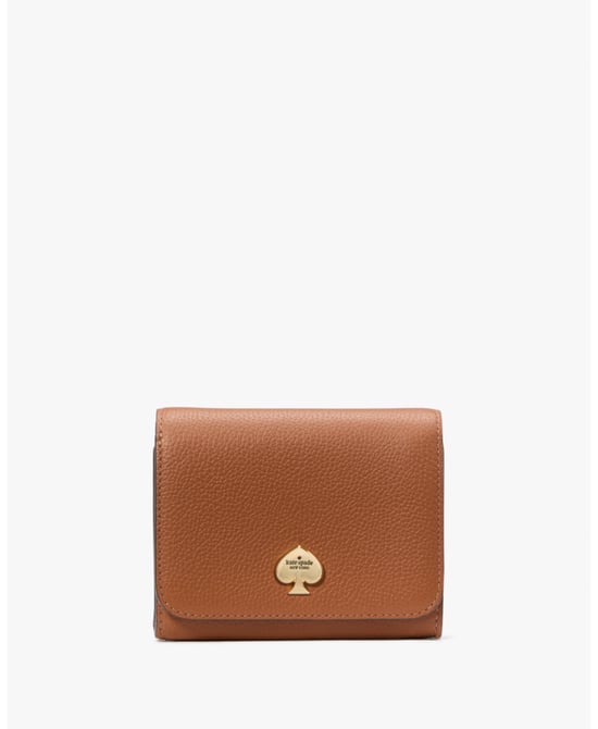 Kayla Pebbled Leather Small L-Zip Wallet - Image 1