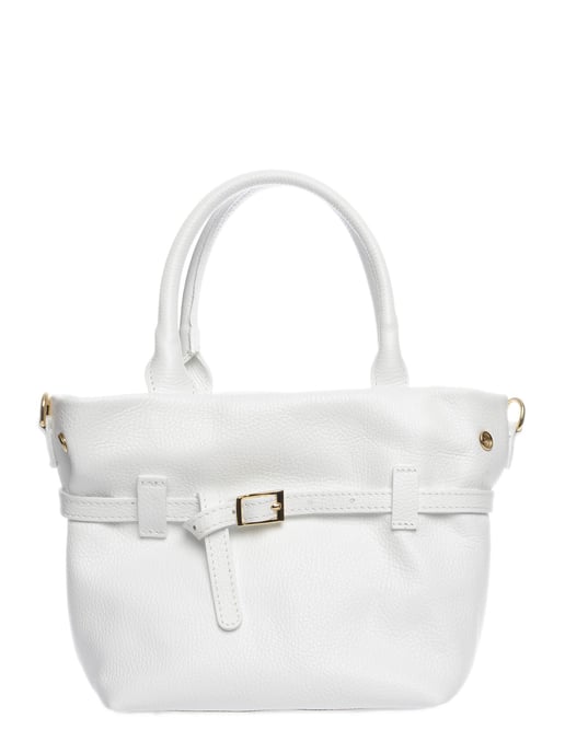 Luisa Vannini Weiß Rindsledertasche - Image 6
