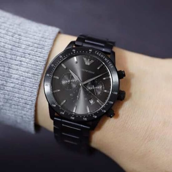 Emporio Armani Mario Schwarz Herren Armbanduhr AR11242 - Image 5