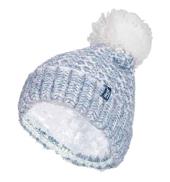 Damen Fleece gefüttert Cuffed Thermal Winter Bommelmütze mit Pom Pom - Image 1