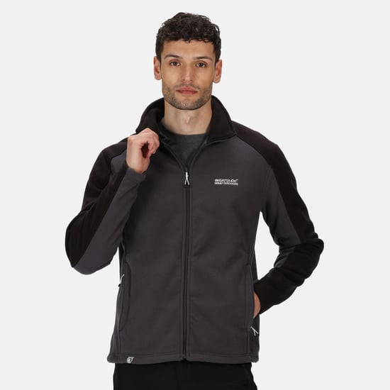 Regatta Great Outdoors Herren Hedman II Fleece-Jacke, zweifarbig (Eisengrau/Schwarz) - Image 4
