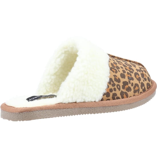 Hush Puppies - Damen Hausschuhe "Arianna", Leo-Muster, Wildleder (Braun/Weiß) - Image 2