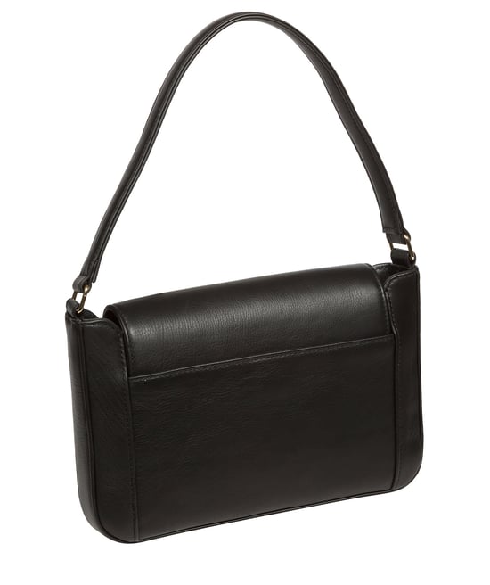 Olivia' Black Nappa Leather Evening Bag