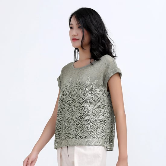 T-Shirt aus Spitze und Tüll - Image 2