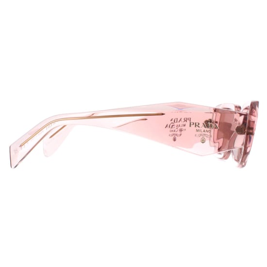 Prada Rectangle Womens Transparent Peach Light Brown PR17WS