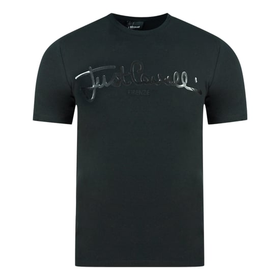 Just Cavalli Logo Signature Schwarzes T-Shirt - Image 1