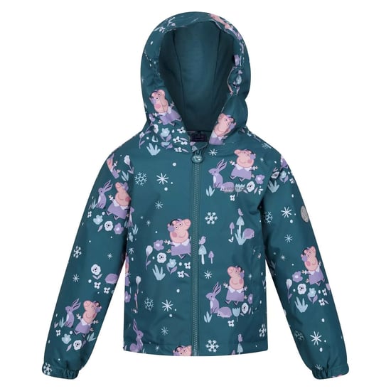 Regatta Childrens/Kids Muddy Puddle Peppa Pig Rabbit Padded Waterproof Jacket (Dragonfly)