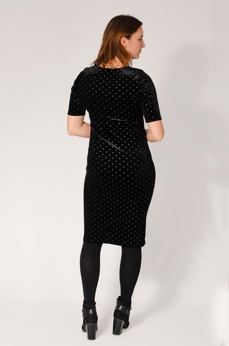Black Velvet Sparkle Dress