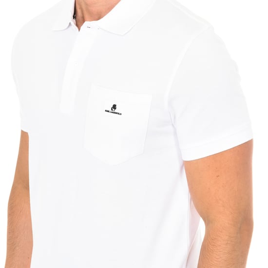 Karl Lagerfeld Homme Polo homme avec manches courtes avec logo Blanc - Image 2