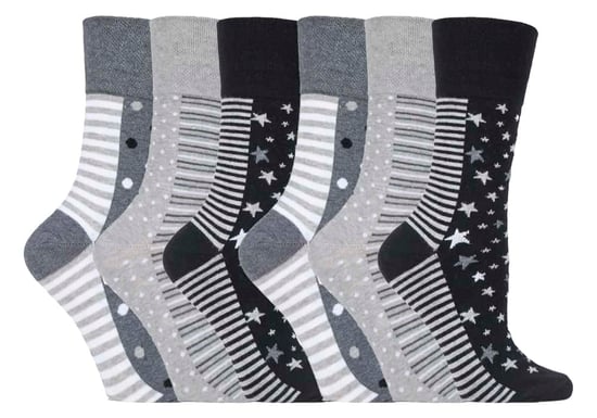 Gentle Grip - 6 Paare Damen Gentle Grip nicht elastische Socken - GG99 - Image 1