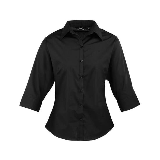 Premier - Hemd für Damen 3/4 Ärmel (Schwarz) - Image 1