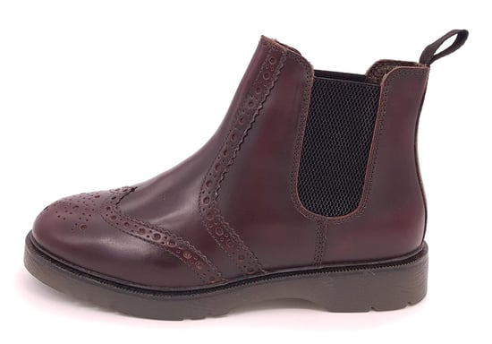 Frank James Warkton Leather Oxblood Mens Cushioned Brogue Chelsea Boots