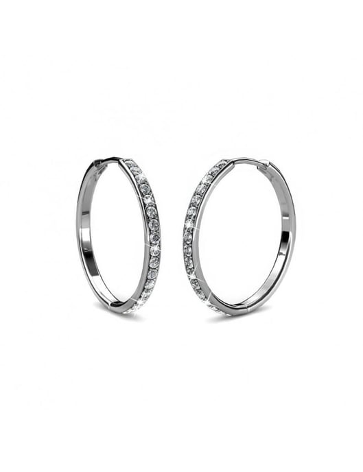 Schicke Ohrringe - Silber und Kristall - Image 4