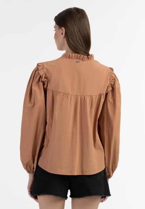 Dreimaster Bluse Damen hellrost - Image 4