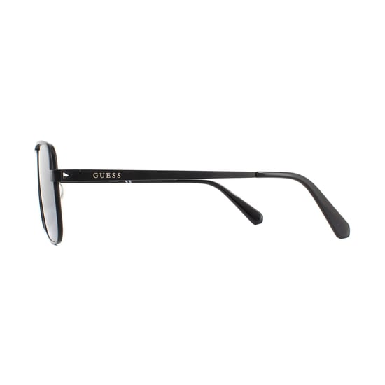 Guess Square Mens Matte Black Green Mirror Sunglasses