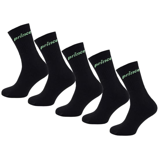 Prince Tennis 5er-Pack gepolsterte Socken für Herren in Schwarz/Grün - Image 1