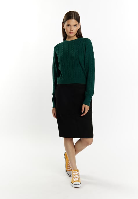 Mymo Strickpullover Damen dunkelgrün - Image 2