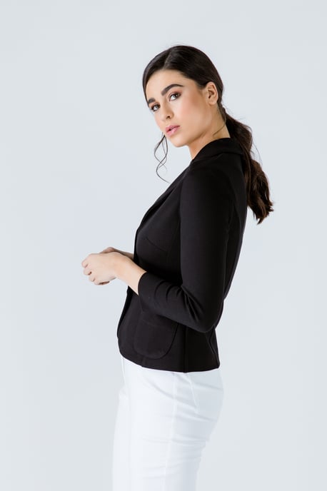 Black Punto di Roma Fitted Jacket