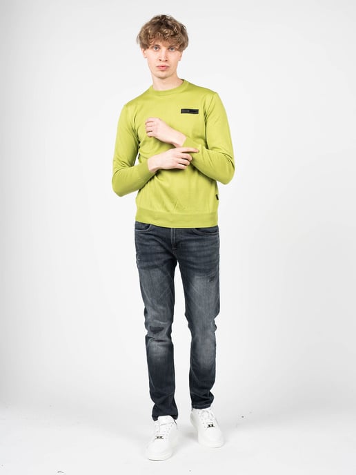 Plein Sport Pullover Merino Herren grün - Image 1