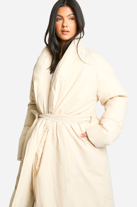 Maternity Belted Duvet Puffer Coat - Image 4