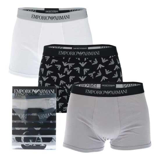 Men's Emporio Armani 3 Pack of Trunk in Multi colour