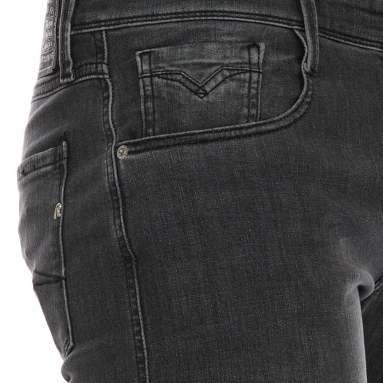 Men's Replay Anbass Slim Fit Stretch Jeans in Grey