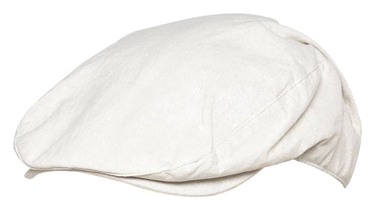 Flache Herrenmütze aus Leinen in Creme & Denim - Creme - Image 1