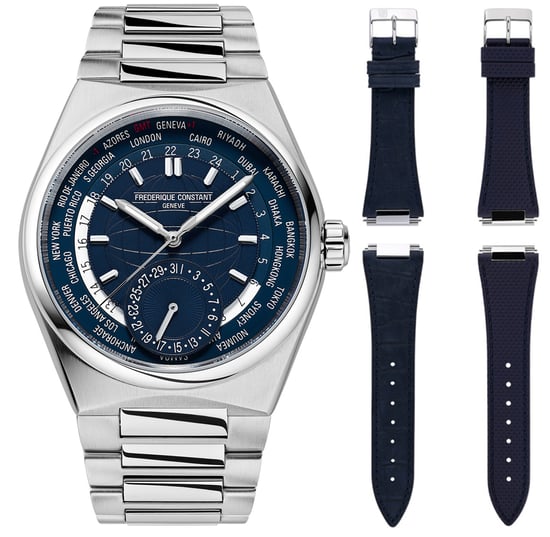 Frédérique Constant Highlife Worldtimer Silber Herren Armbanduhr FC-718N4NH6B - Image 1
