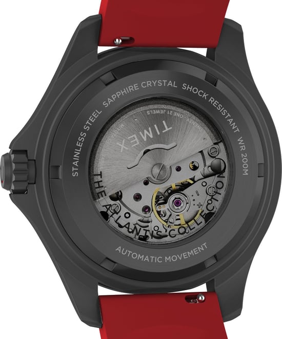 Timex Deep Water Tiburon Automatic Rot Herren Armbanduhr TW2W21000 - Image 3