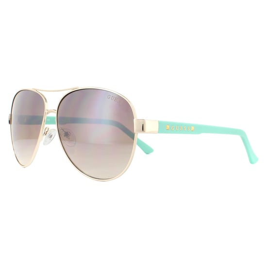 Guess Sunglasses GU7325 GLD-34F Gold Aqua Brown Gradient