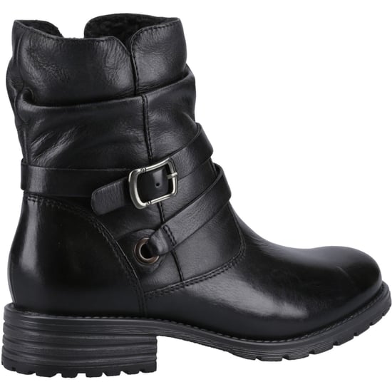 Hush Puppies Piper Leder Damen Schwarz Stiefel - Image 2